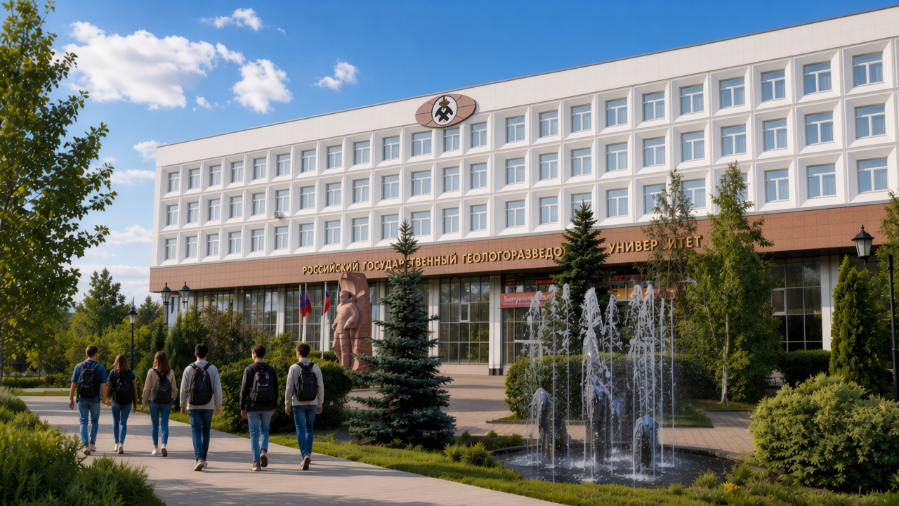 Студенты у корпуса МГРИ